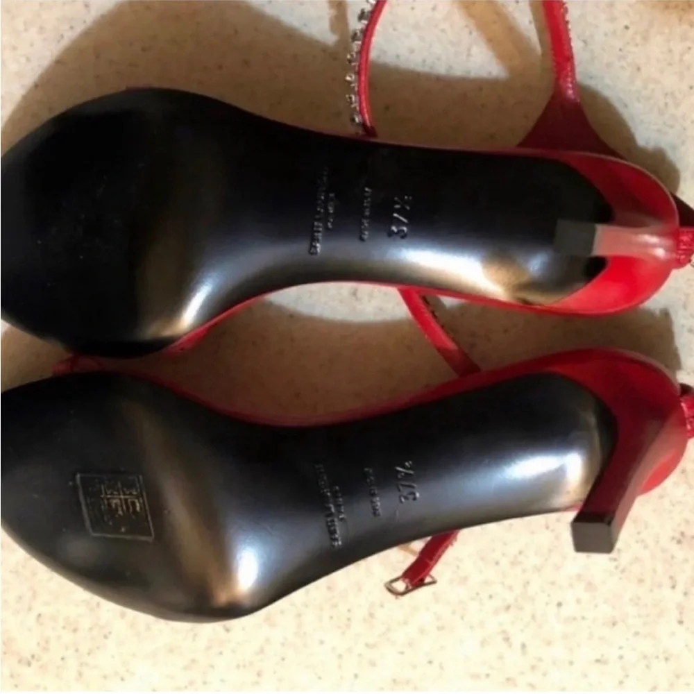 Saint Laurent Black and Red Heels 37.5 - Picture 6 of 7